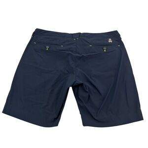 Psycho Bunny Classic Fit Stretch Nylon Shorts Navy Size 36